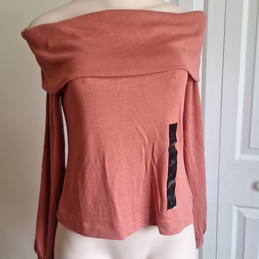 NWT! Banana Republic Soft Luxe Off Shoulder Sweater Top Size Large - Picture 6 of 9
